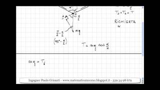 Fisica  Meccanica  Funi  Esercizio 1 [upl. by Gnov]