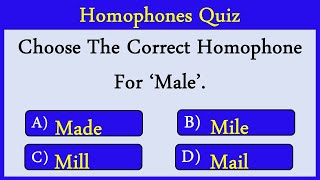 Homophones Quiz 6 Can You Score 1010 [upl. by Serilda]