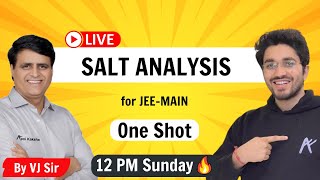 Salt Analysis  One Shot  By VJ Sir [upl. by Yulma]