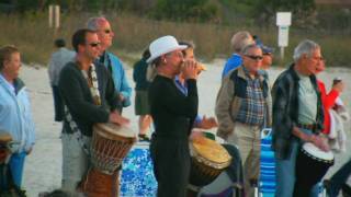 Nokomis Beach Florida sunset Drum Circle [upl. by Ahcsatan]