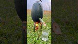 Survival skills SIMPLE and USEFUL with steam bad water bushcraft camping outdoors [upl. by Maclean987]