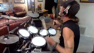 Too late for LoveDef Leppard drum cover Simmons SD600 ekit [upl. by Bendick73]