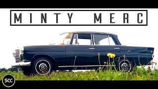 MERCEDES 190C  190 C W110 original Heckflosse  Drive in top gear with engine sound  SCC TV [upl. by Neysa]