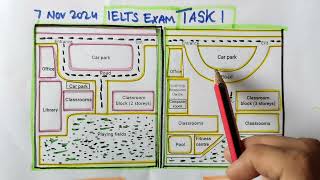 IELTS writing task1 academic  7Nov 2024 ielts writing task1 Map Diagram  How to get 9Band writing [upl. by Raknahs]