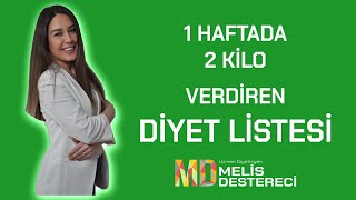 1 haftada nasıl 2 kilo verilir   Diyetisyen Melis Destereci [upl. by Omissam235]