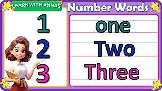 Number Words  Learn the number words  Spelling  1 20  Lesson for children [upl. by Girardo502]