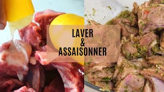 Comment laver et assaisonner la viande à la manière Haïtienne [upl. by Nnairek]