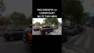 DREAPTA CARREFOUR bucuresti romania masina motor moto trafic politie bicicleta pieton [upl. by Orella288]