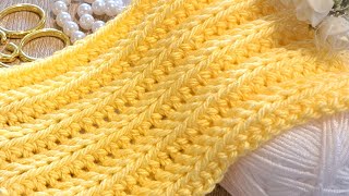 DIY🍃🌼Super Easy amp Beautiful Blanket Hat Bag Throw amp Cardigan Stitch For Absolute Beginners Tutorial [upl. by Malti]