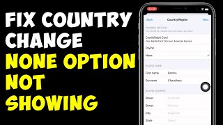 None Option Not Available Apple ID  iPhone Country Change None Option Not Showing  Payment Method [upl. by Wamsley704]