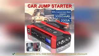 ✔️Car Battery Starter 30000mAh Portable Charger Auto Jump Starter 12V Pe [upl. by Akihsan]