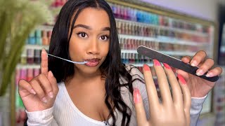 ASMR Jersey Girl Does Your Nails 💅🏽 ASMR Nail Salon Roleplay  Soft Spoken w Light Gum Chewing [upl. by Cheney607]