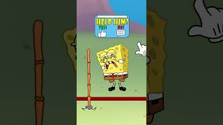 Spongebob Squarepants Becomes Herobrine in Spear Throwing Challenge spongebobmod [upl. by Aliac]