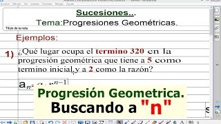 Determinar el lugar que ocupa un termino [upl. by Kendry]