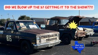 57 Chevy Truck on 97 ChassisFirst Car Show Problems [upl. by Nancie]