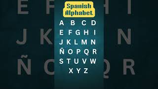 Spanish Alphabet  Spanish Pronunciation Alphabet  El Alfabeto spanish lettersspanishlanguage [upl. by Randi]