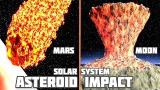 Solar System Asteroid impact craters Size Comparison ☄️🌌 [upl. by Hett]