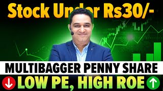 Multibagger Penny Share  Low PE  High ROE  Stock Under Rs 30  realscalpervipul [upl. by Rose]