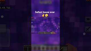 Minecraft safest house ever minecraft killxgaming gaming minecraftshorts [upl. by Banky]