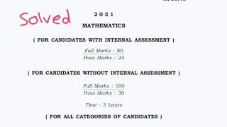 SSLCMBOSE MATHEMATICS 2021 PREVIOUS YEARS QUESTION PAPER FULLY SOLVED [upl. by Mcfarland631]