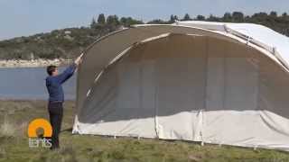 Luxury Handcrafted Glamping tent in 15 minutes watch Ctents assembly [upl. by Atikel]