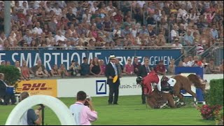 Katrin Eckermann Aachen 2014 nations cup fall [upl. by Boote]