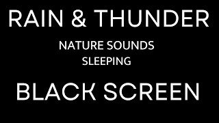 RAIN and THUNDER Nature Sounds for Sleeping BLACK SCREEN  Sleep and Relaxation [upl. by Haiel]