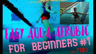 Beginners Aqua Aerobic Easy Pool Workout 1 [upl. by Annabell]