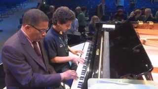 HERBIE HANCOCK jamming with 13 yo GEORGIE HERRERA at O2 World Berlin Cantaloupe Island [upl. by Sumerlin]