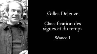 Deleuze Cinéma Classification des signes et du temps séance 1 [upl. by Ibson]