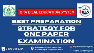 Best Preparation Strategy For One Paper Examination  IBES [upl. by Feirahs767]