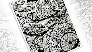 Zentangle art  zentangle patterns  zendala  how to draw zentangle [upl. by Athalie]