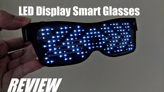 REVIEW LED Glasses  App Controlled Bluetooth LED Display Smart Glasses [upl. by Falzetta865]