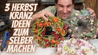 🍁 3 Herbstkränze zum Selbermachen 🍁 Herbst Deko Trends 2024 🍁 DIY Anleitung 🍁 [upl. by Pelmas]