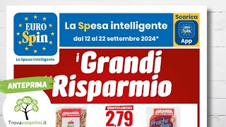 VOLANTINO EUROSPIN dal 12 al 22 settembre 2024 anteprima [upl. by Dorcia]