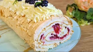 Ein echter Leckerbiss Unglaublich weicher leichter und luftiger Torte 😋 Wunderbares Rezept [upl. by Atihcnoc]