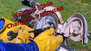 Easily Change Your Wet Saw Blade In Under 3 Minutes tipsandtrick wetsaw homerenovation [upl. by Hussey]