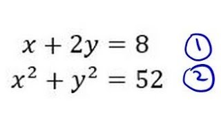 Simultaneous Equations one Quadratic one Linear 2 [upl. by Terzas]