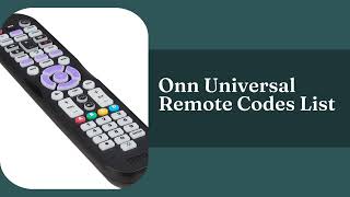 Find Onn Universal Remote Codes  Onn Remote Code List [upl. by Heinrike458]