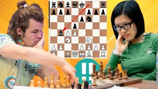 Epic chess game 121 Hou Yifan vs Magnus Carlsen [upl. by Rochell564]