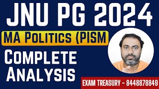 JNU Admission 2024  MA Politics PISM  Detailed Cutoff Analysis  CUET 2025  Exam Treasury [upl. by Katuscha820]