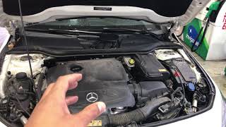 POSITIVE TERMINAL ON BATTERY  MercedesBenz CLA [upl. by Ahcrop64]