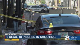 2 dead 18 injured in Ybor City shooting [upl. by Namra]