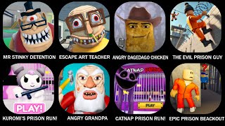 ESCAPE MR STINKY DETENTION ESCAPE ART TEACHER ANGRY DAGEDAGO CHICKEN THE EVIL PRISON GUY OBBY [upl. by Knight]