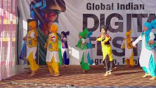 GLOBAL INDIAN DIGITAL FEST ORGANISED BY SACRED HEART CONVENT SCHOOL JAGRAON BHANGRA PART 3 [upl. by Hanala]