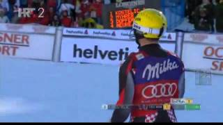 Ivica Kostelic  Wins Wengen Slalom  2nd run  15012012 [upl. by Euqinimod496]