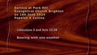 Service at Park Hill Evangelical Church Brighton on 16th June 2024 Pepelah K Collins [upl. by Atorod]