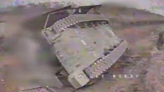 Russian Troops Drive their T90 Tank inside a ditch and turn it upsidedown [upl. by Dorca348]