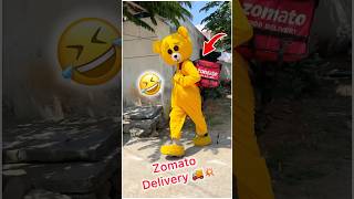 Teddy🧸Became Zomato Boy 🤣💥……teddycomedy funnyshorts mrcrazy [upl. by Albrecht]