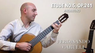 Carulli  Etude No5 Op241 Andantino  Classical Guitar  Played by Jonathan Richter [upl. by Adlesirk564]